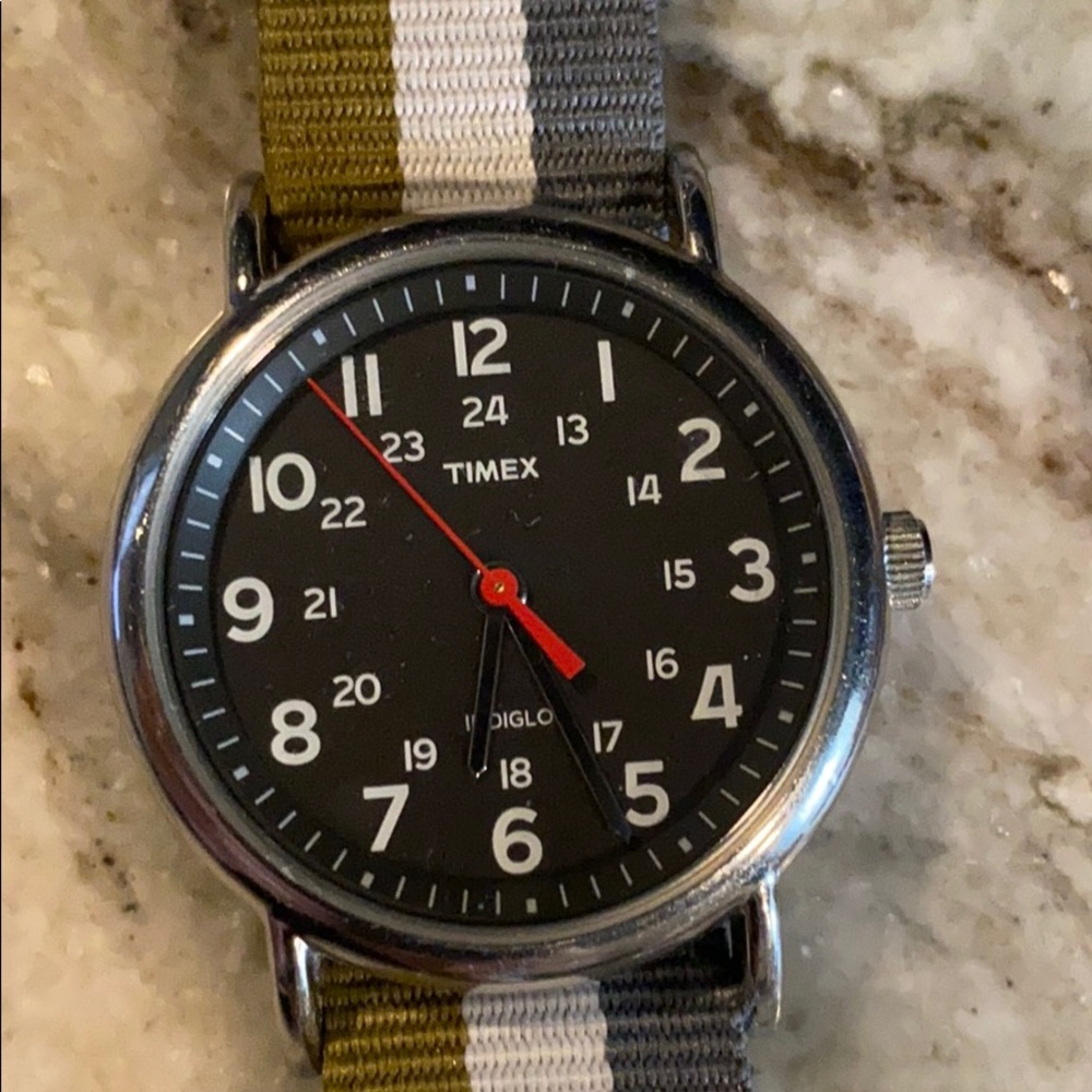 Timex weekender 38mm with four NATO bands